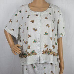 Secret Treasures 2XL Vintage Teddy Bear Pj Set Night Cute Grandma 90s Plus Size